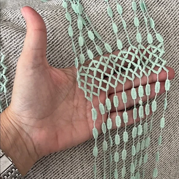 Delicate Net-Like-Pattern Accessory • Pink or Mint - Picture 4 of 5